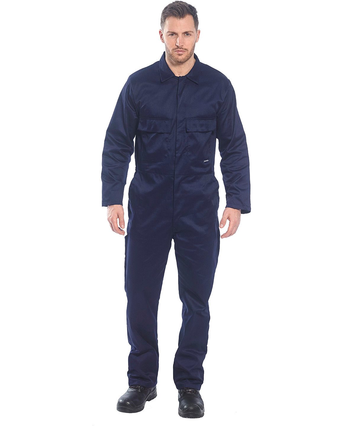 Branded work coverall for automotive and engineering teams