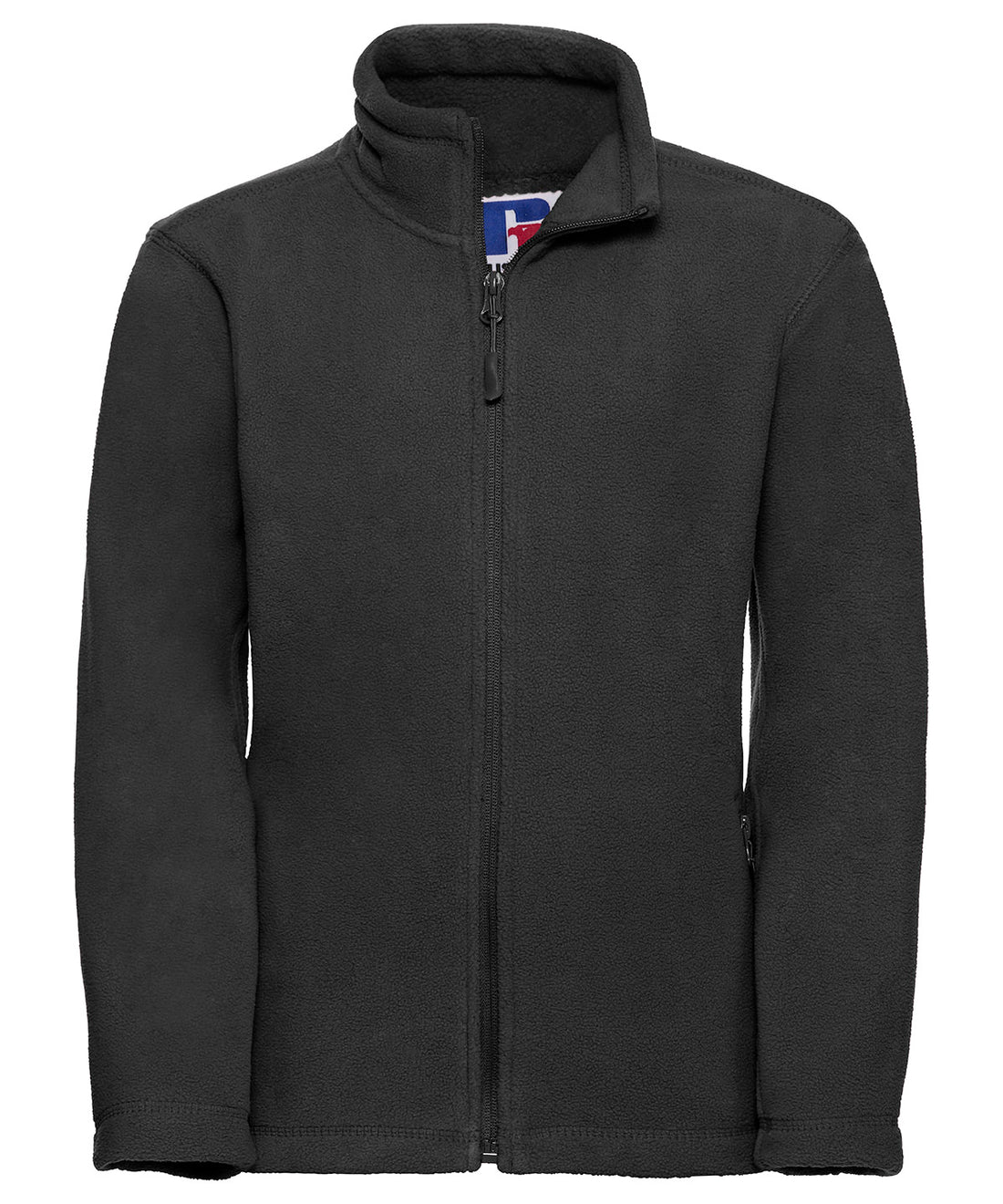 Kids full-zip outdoor fleece in Black