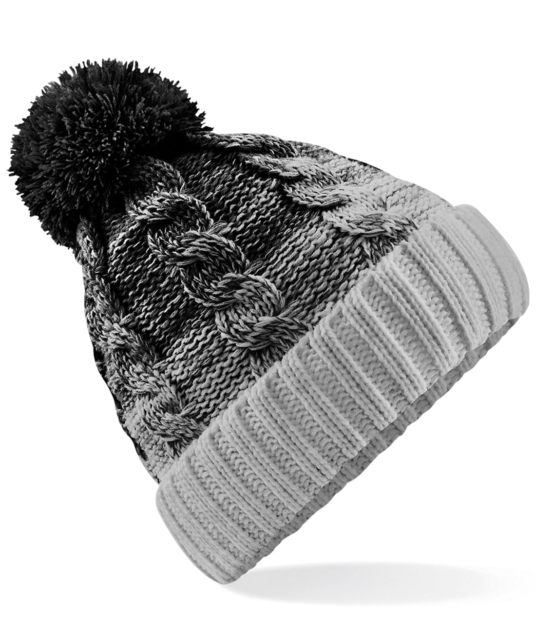 Ombré beanie in Black/Light Grey