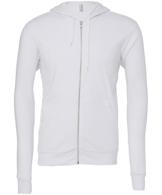 Unisex polycotton fleece full-zip hoodie