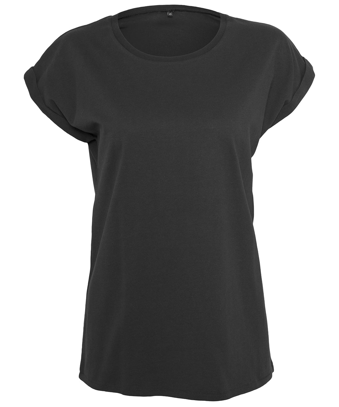 Women's extended shoulder tee in Black†
