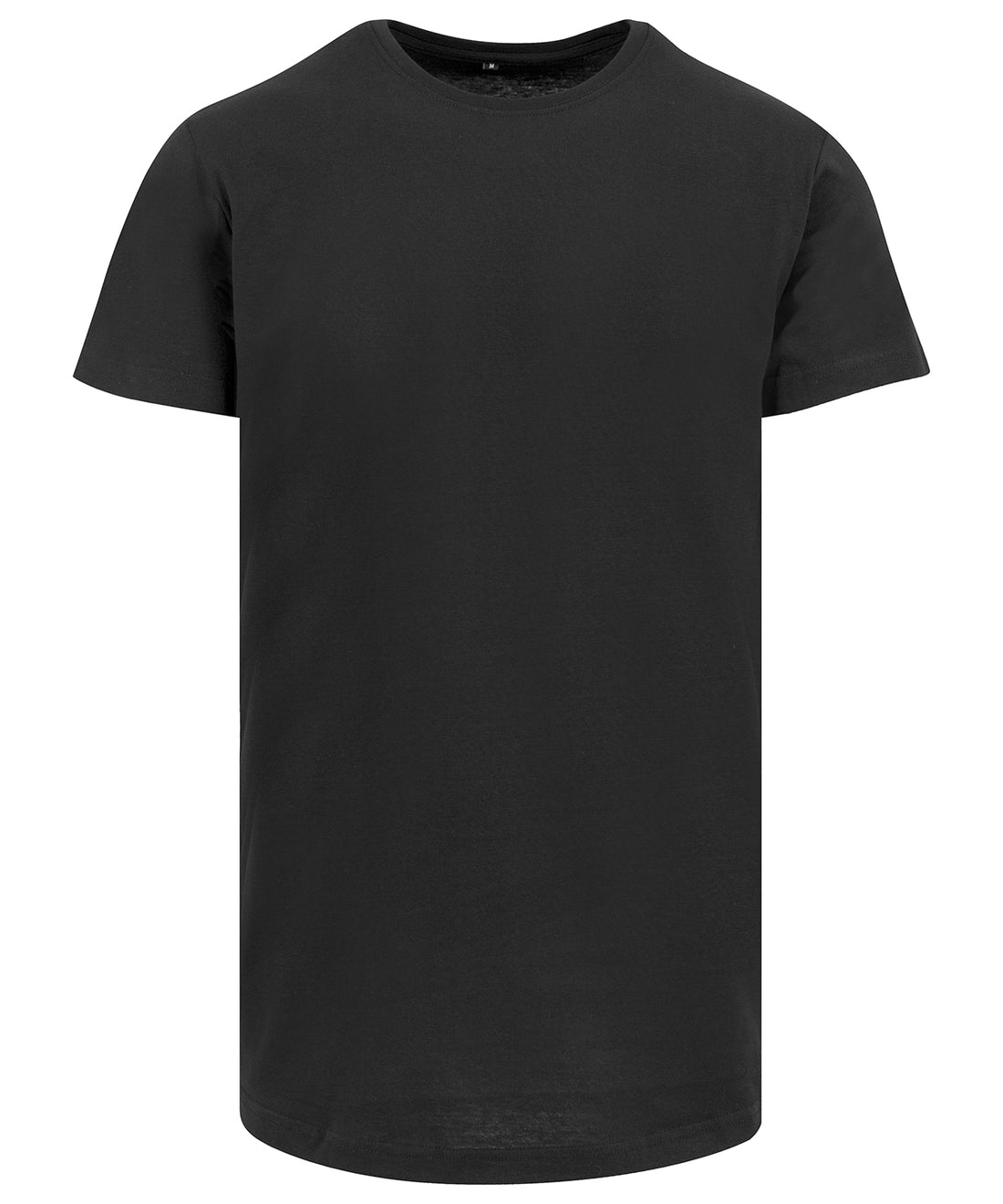 Shaped long tee in Black