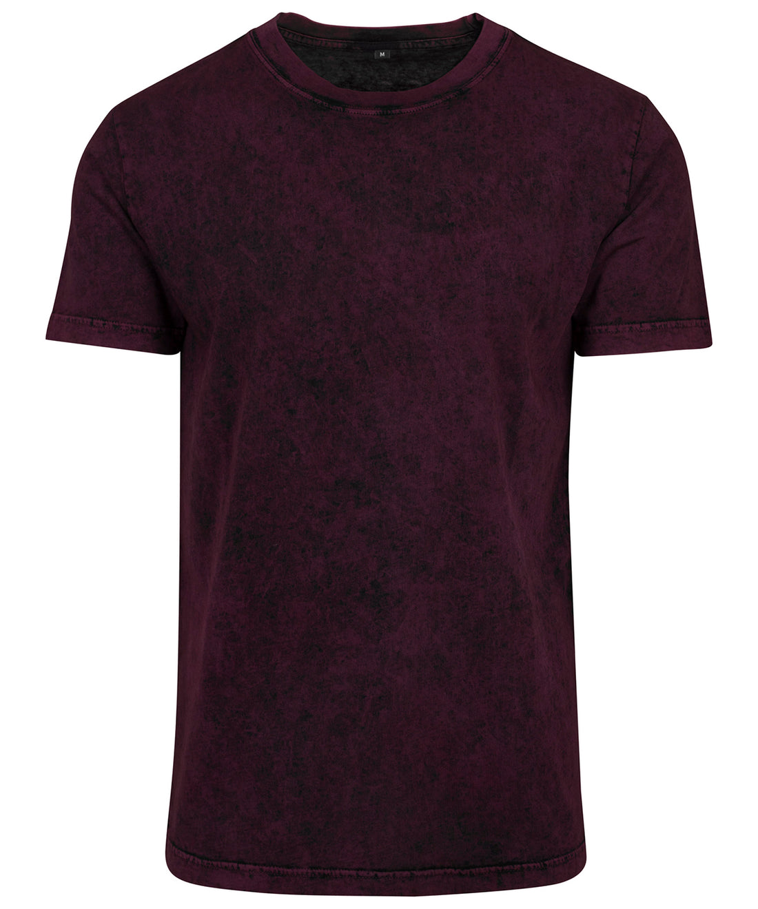 Acid washed tee in Berry/Black