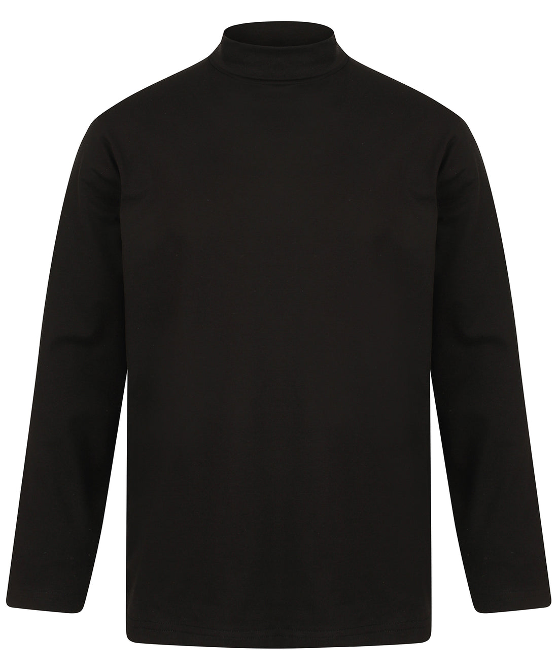 Long sleeve roll neck top in Black