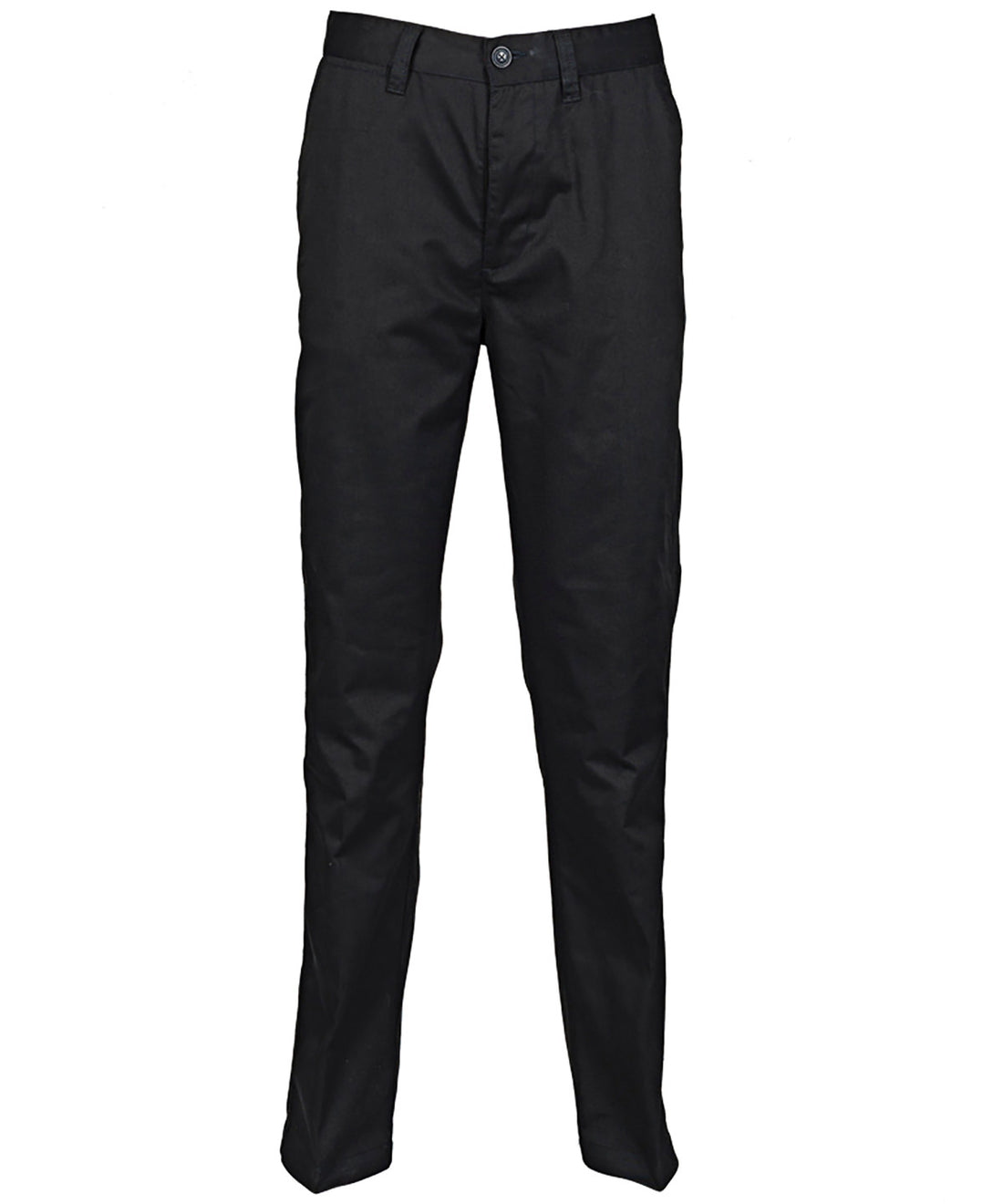 65/35 flat fronted chino trousers in Black