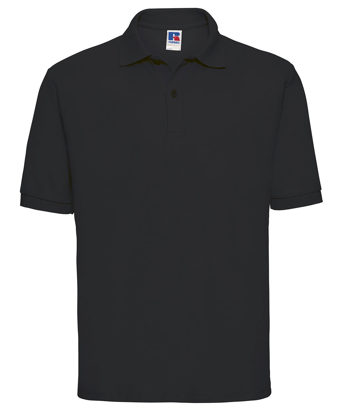 Classic polycotton polo in Black†