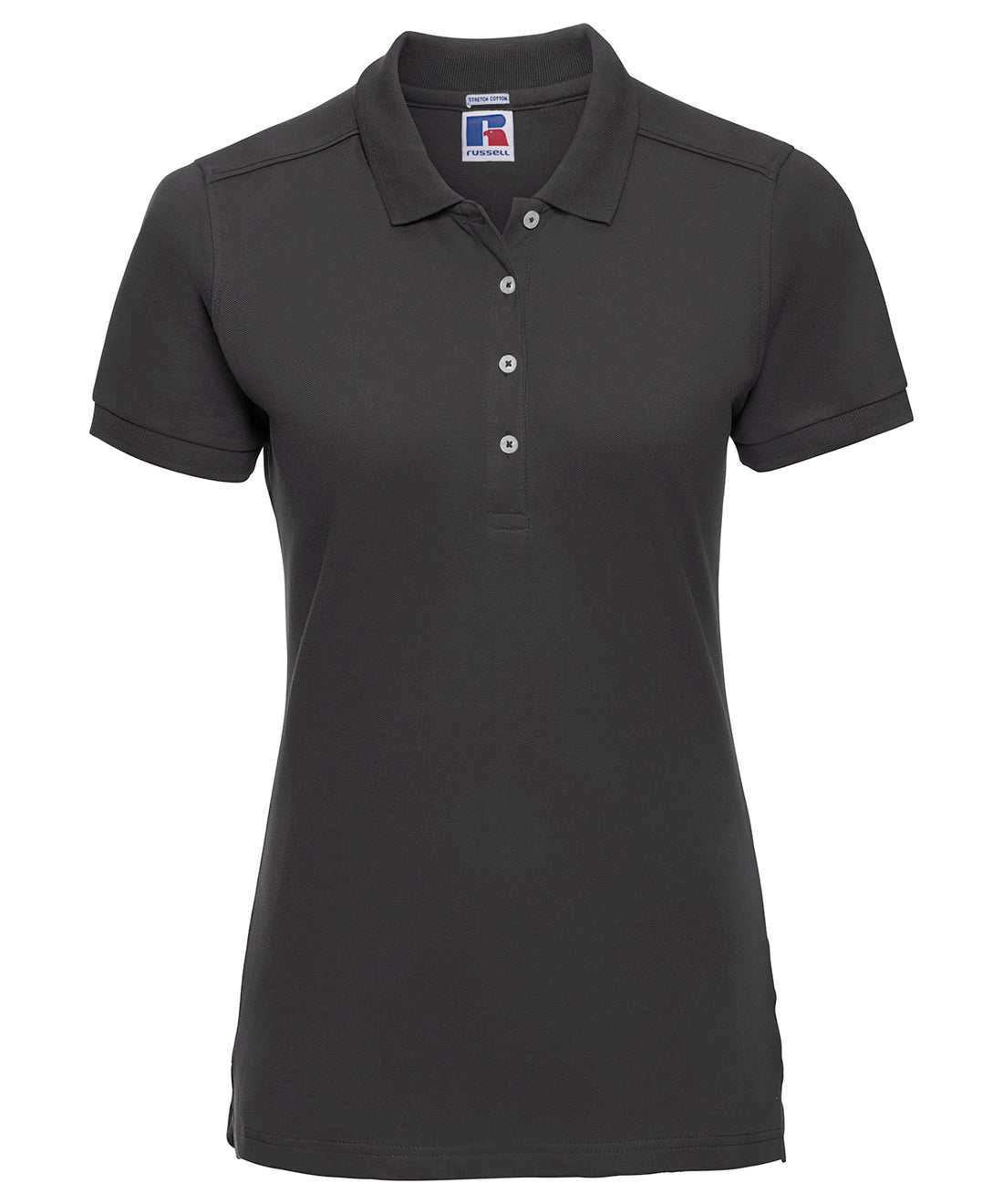 Women's stretch polo in Black