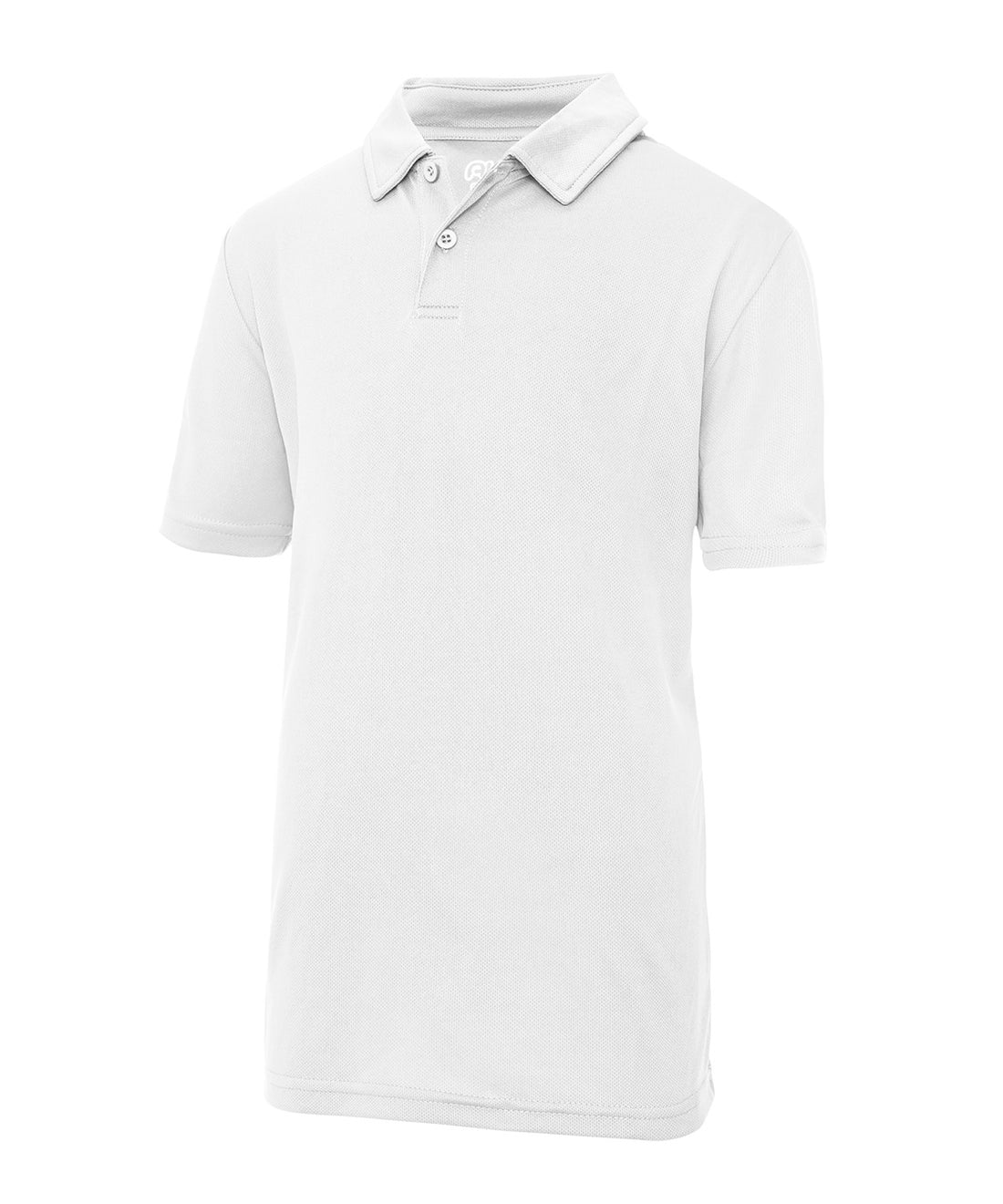 Kids cool polo in Arctic White