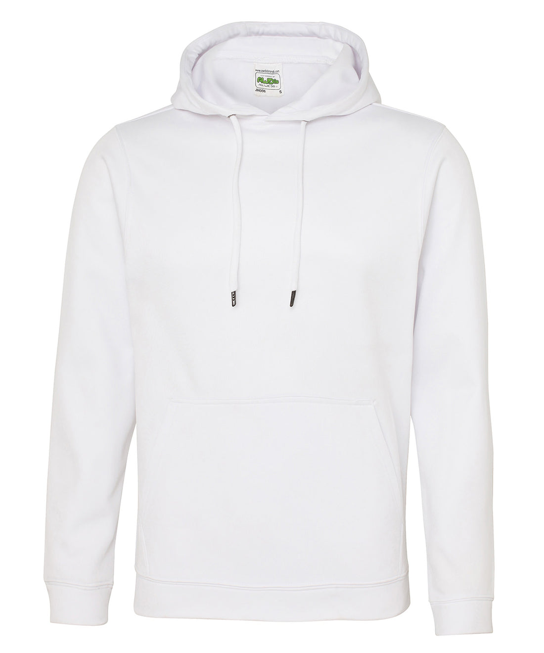 Sports polyester hoodie in Arctic White