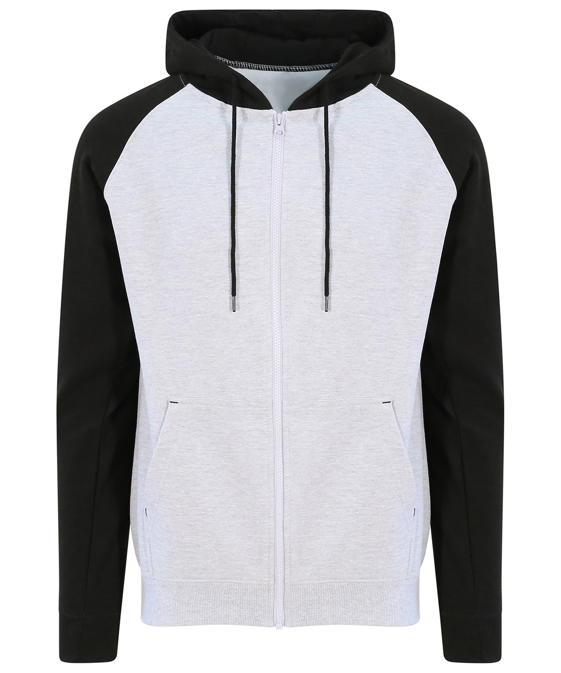 Baseball zoodie in Heather Grey/Jet Black