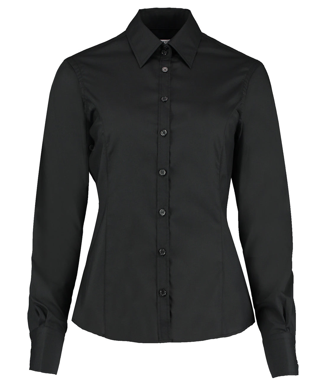 Business blouse long-sleeved (tailored fit) in Black