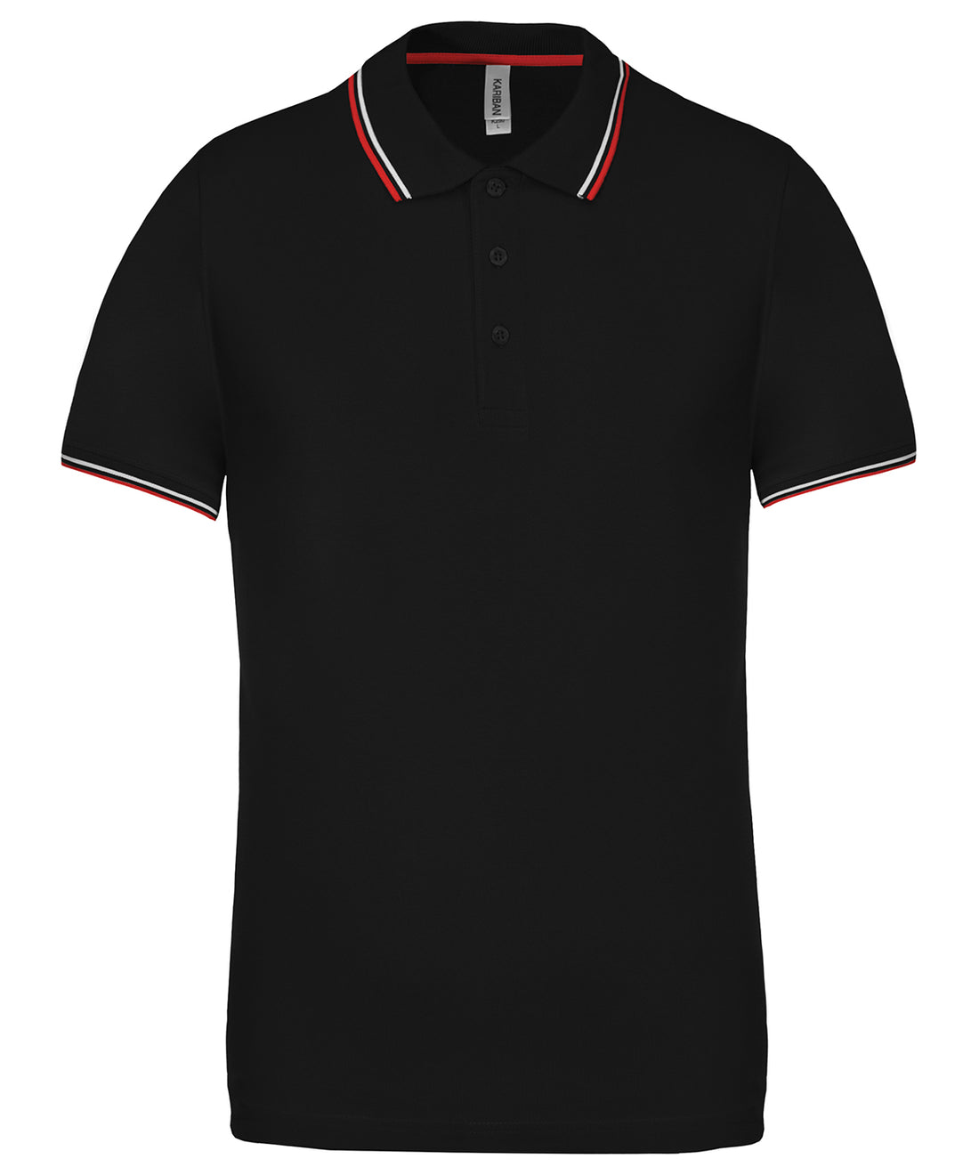 Short sleeve polo shirt in Black