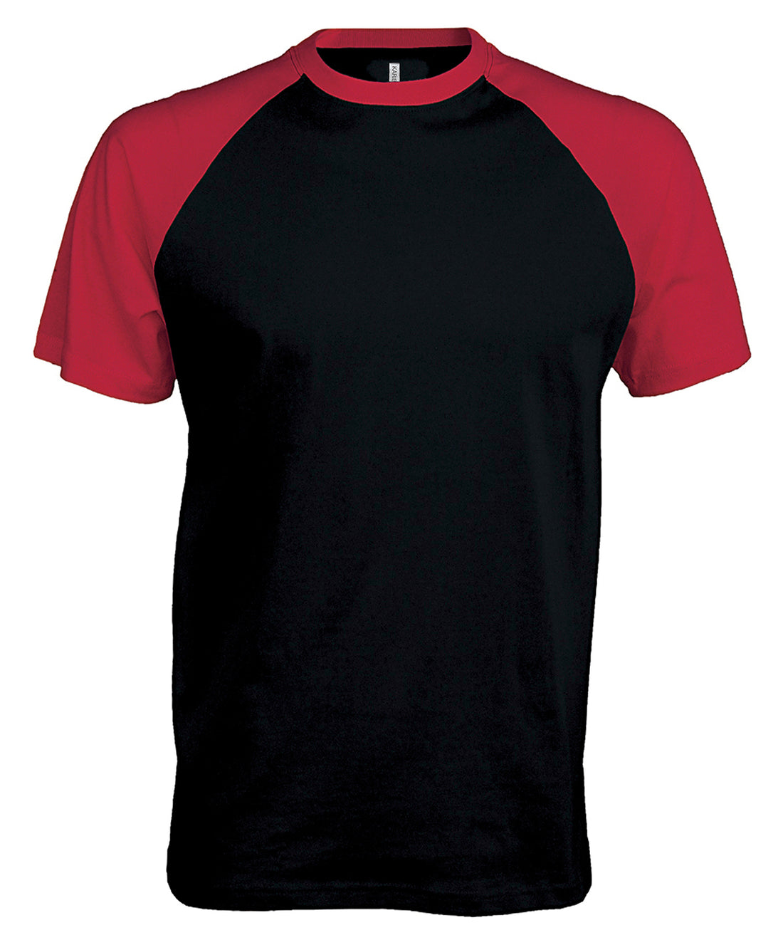 Baseball Short-sleeved two-tone T-shirt in Black/Red