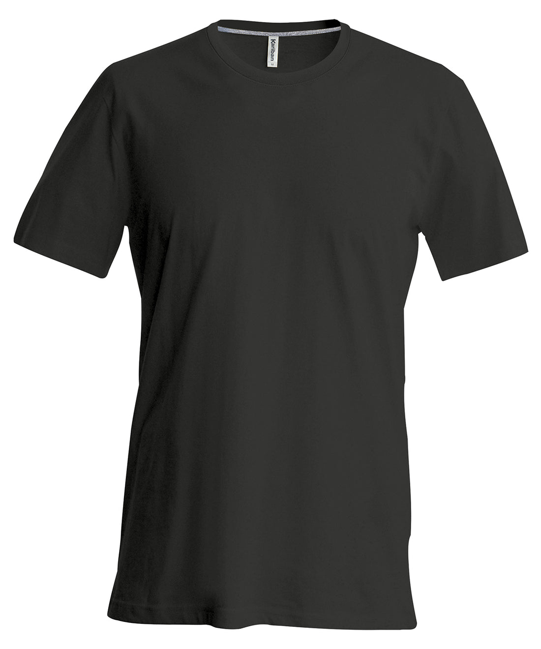 Short-sleeved crew neck T-shirt in Black