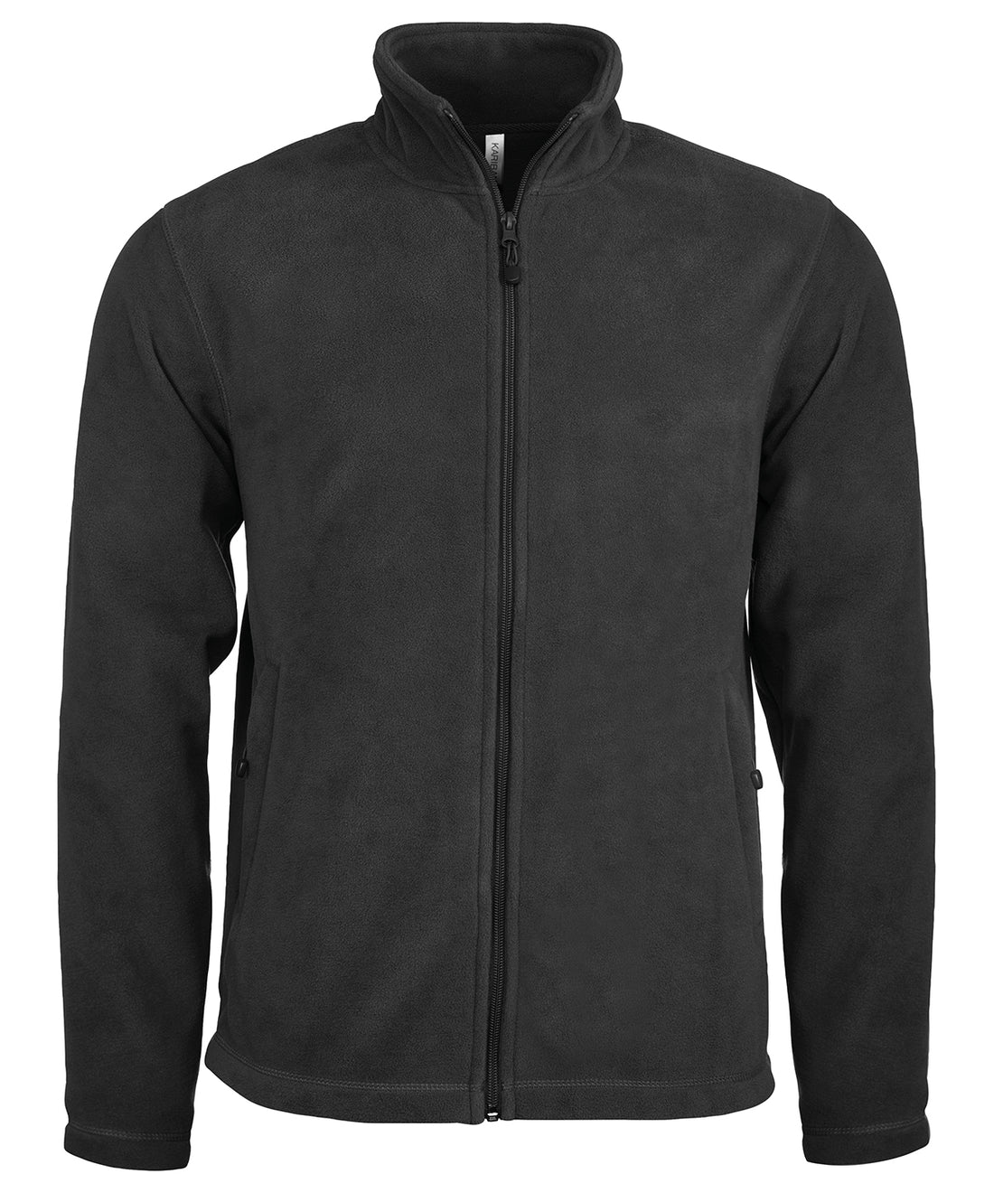 Zip-through microfleece jacket in Black