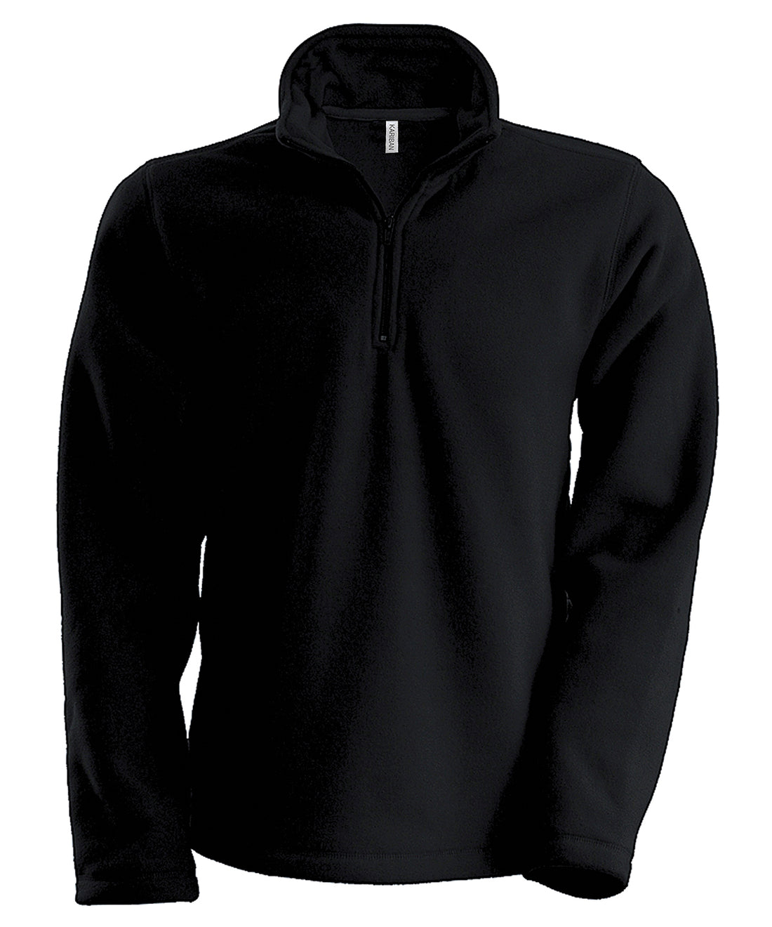 Enzo zip neck microfleece jacket in Black