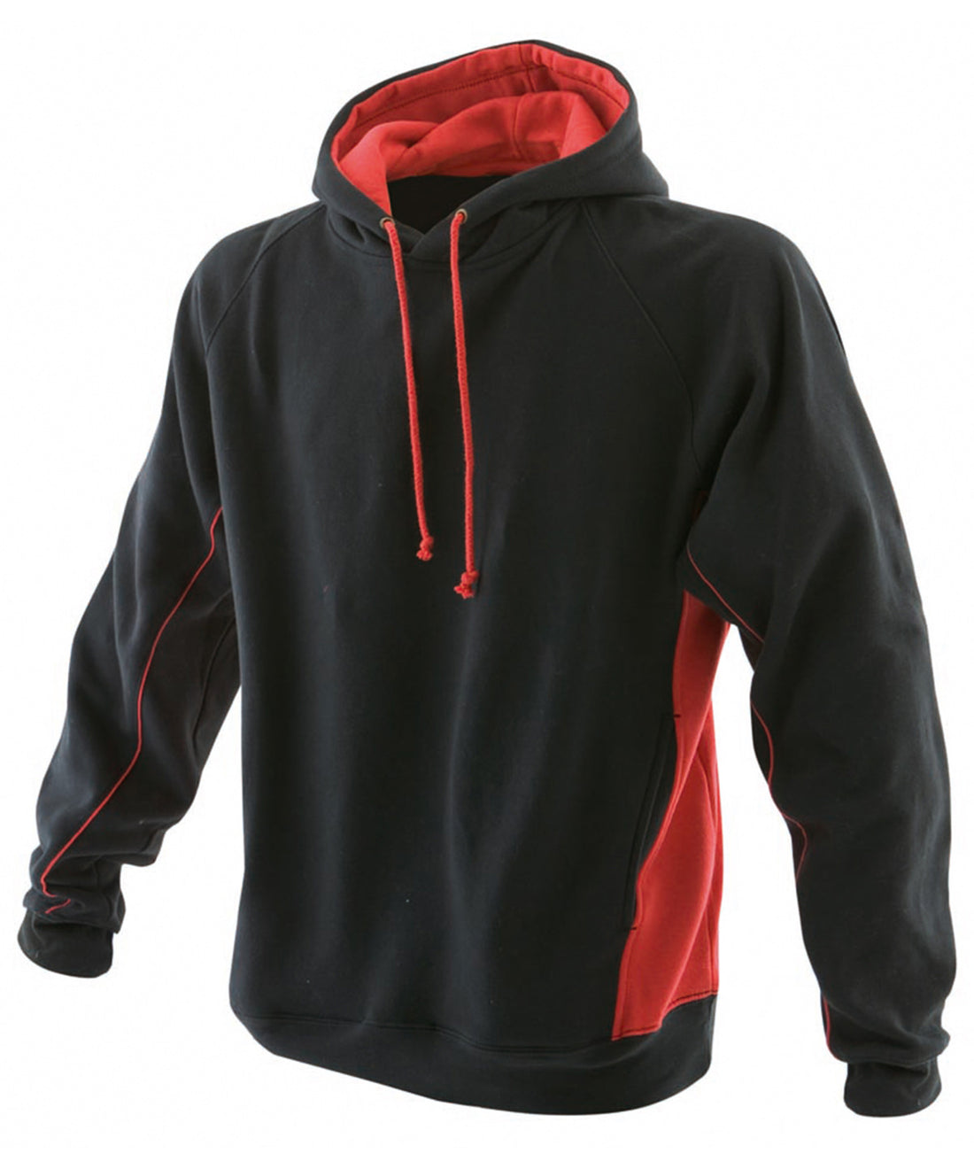 Pullover hoodie in Black/Red