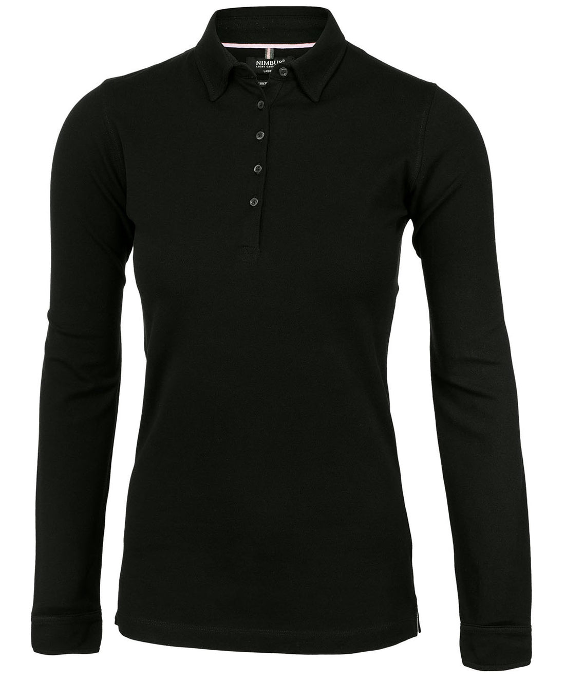 Women’s Carlington: deluxe long sleeve polo in Black