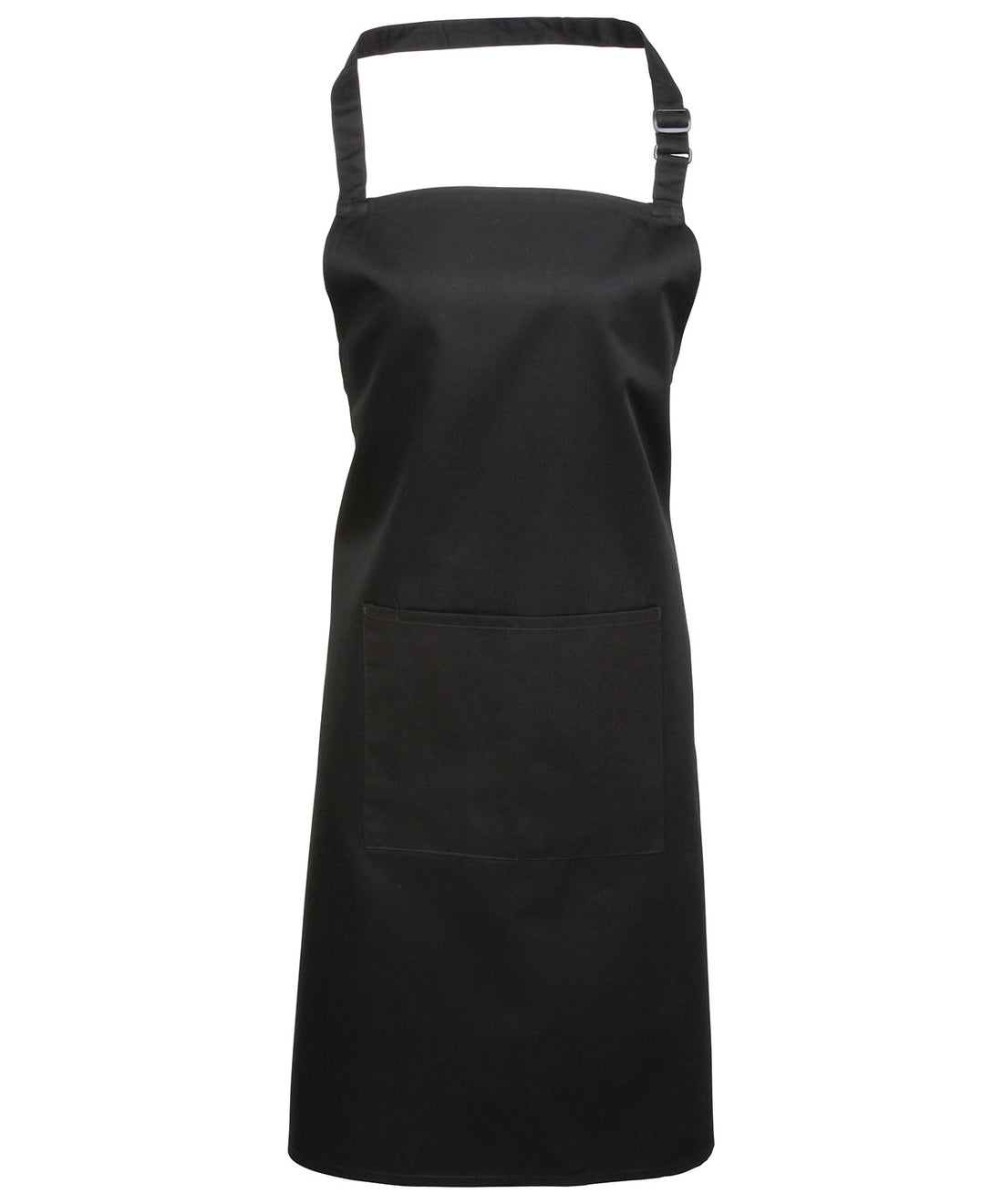 Colours bib apron with pocket in Black