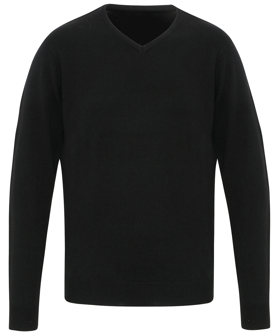 'Essential' acrylic v-neck sweater in Black