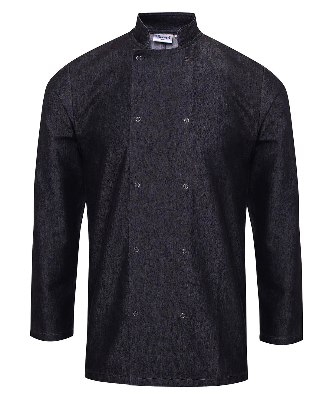 Denim chef's jacket in Black Denim