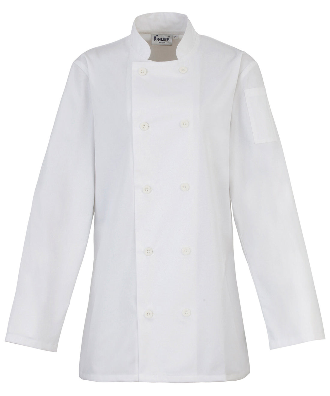 Women's long sleeve chef's jacket in White