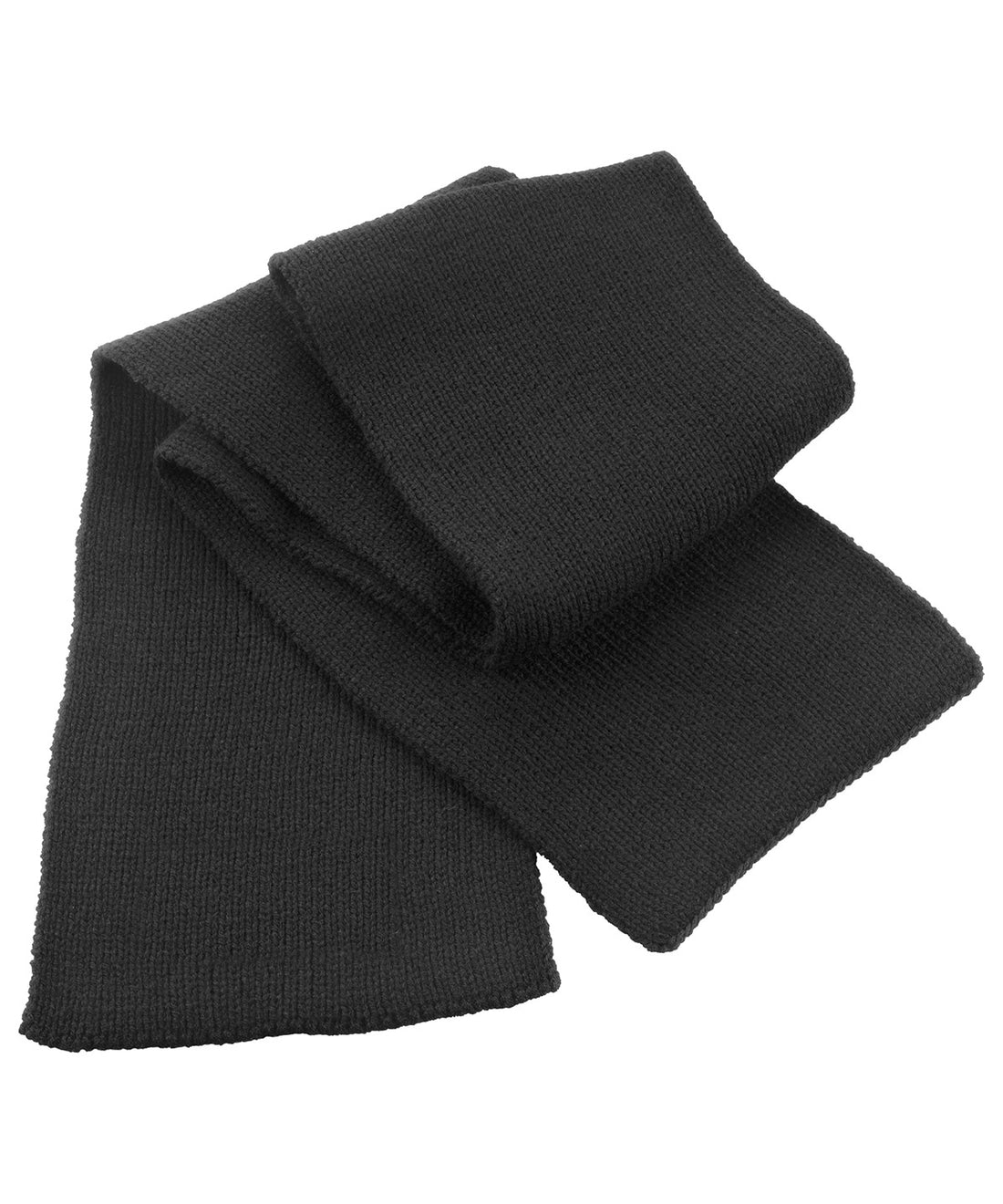 Classic heavy knit scarf in Black