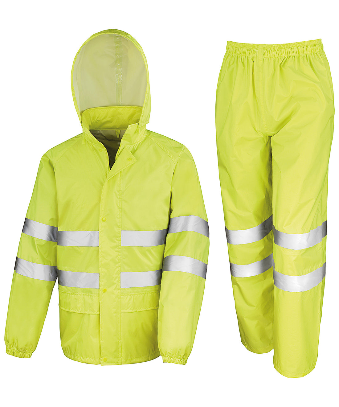High-viz waterproof suit in Yellow