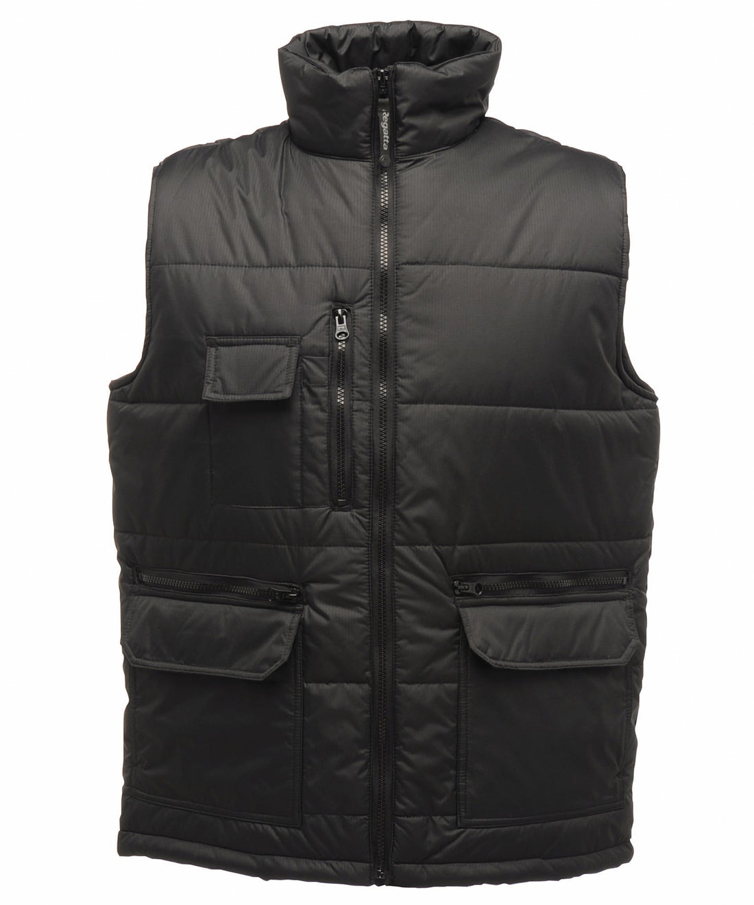 Steller multi-zip bodywarmer in Black