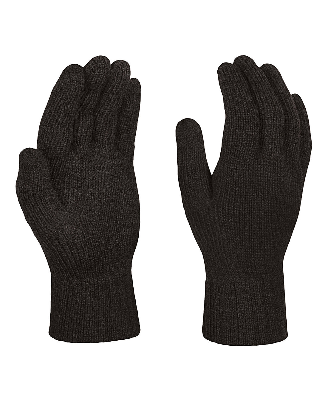 Knitted gloves in Black