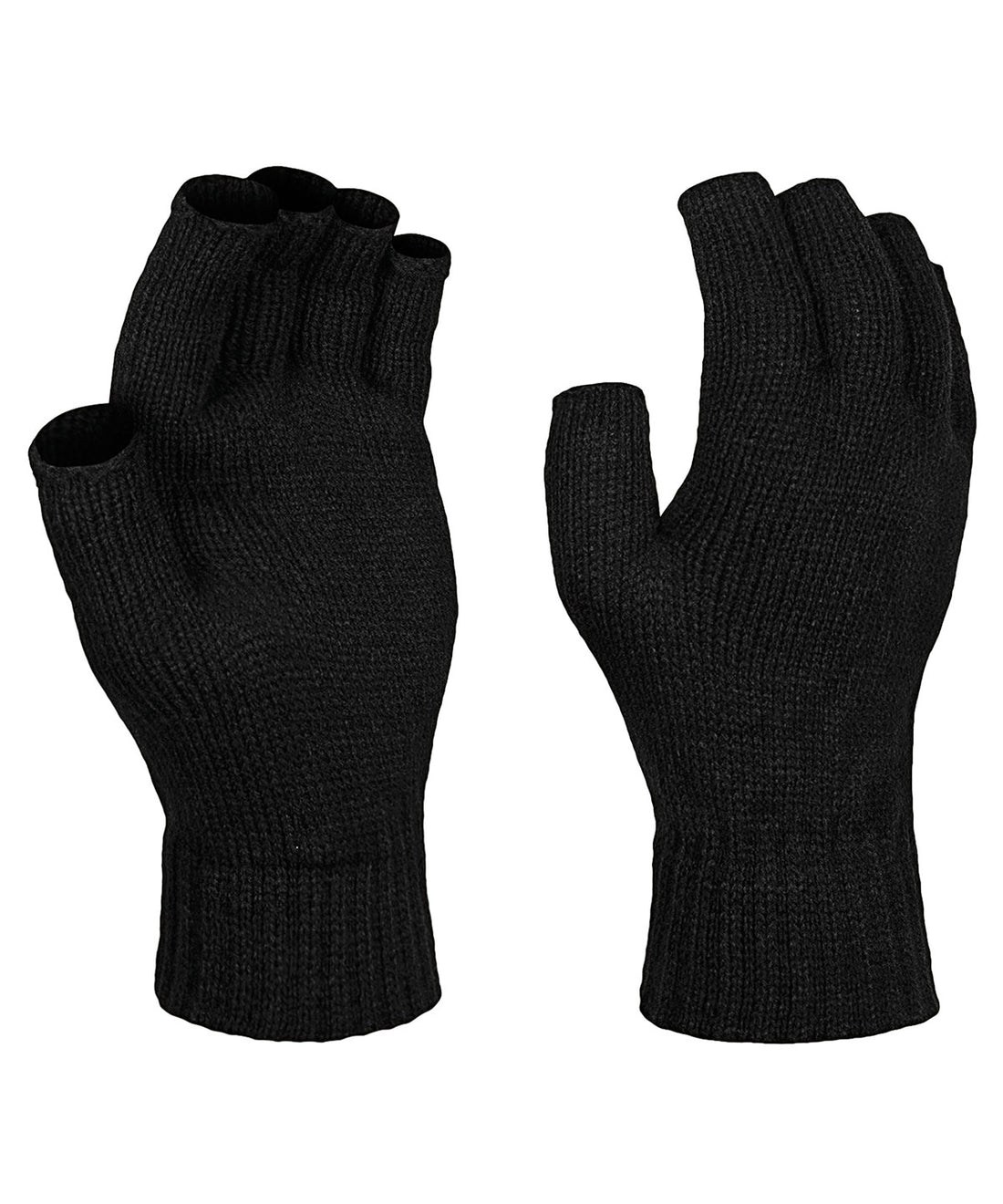 Fingerless mitts in Black