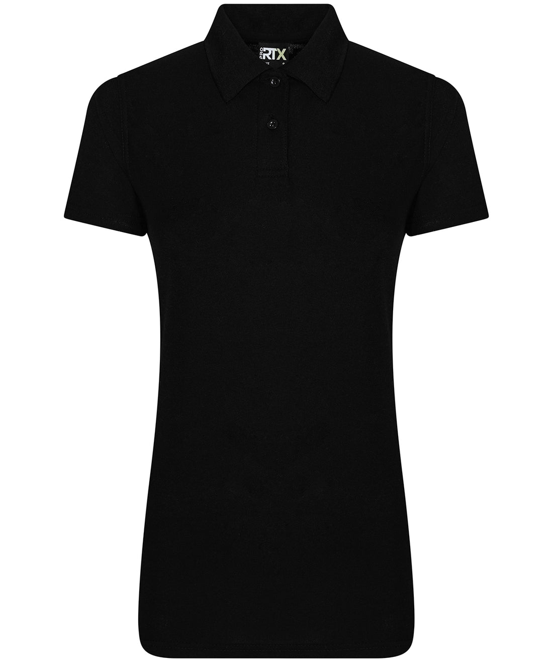 Women's pro polyester polo in Black