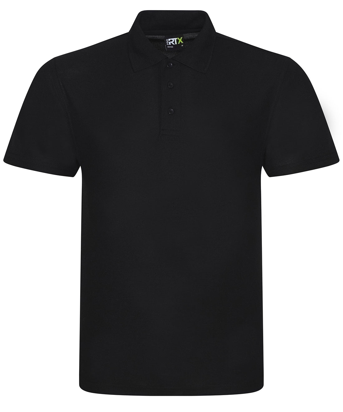 Pro polyester polo in Black