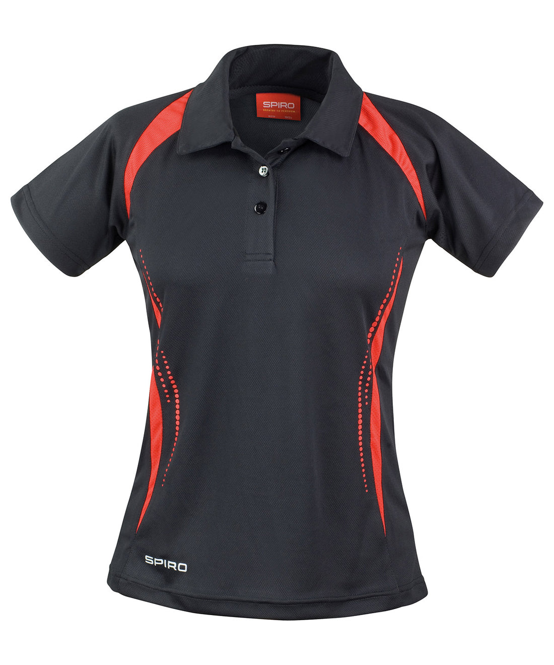 Women's Spiro team spirit polo in Black/Red