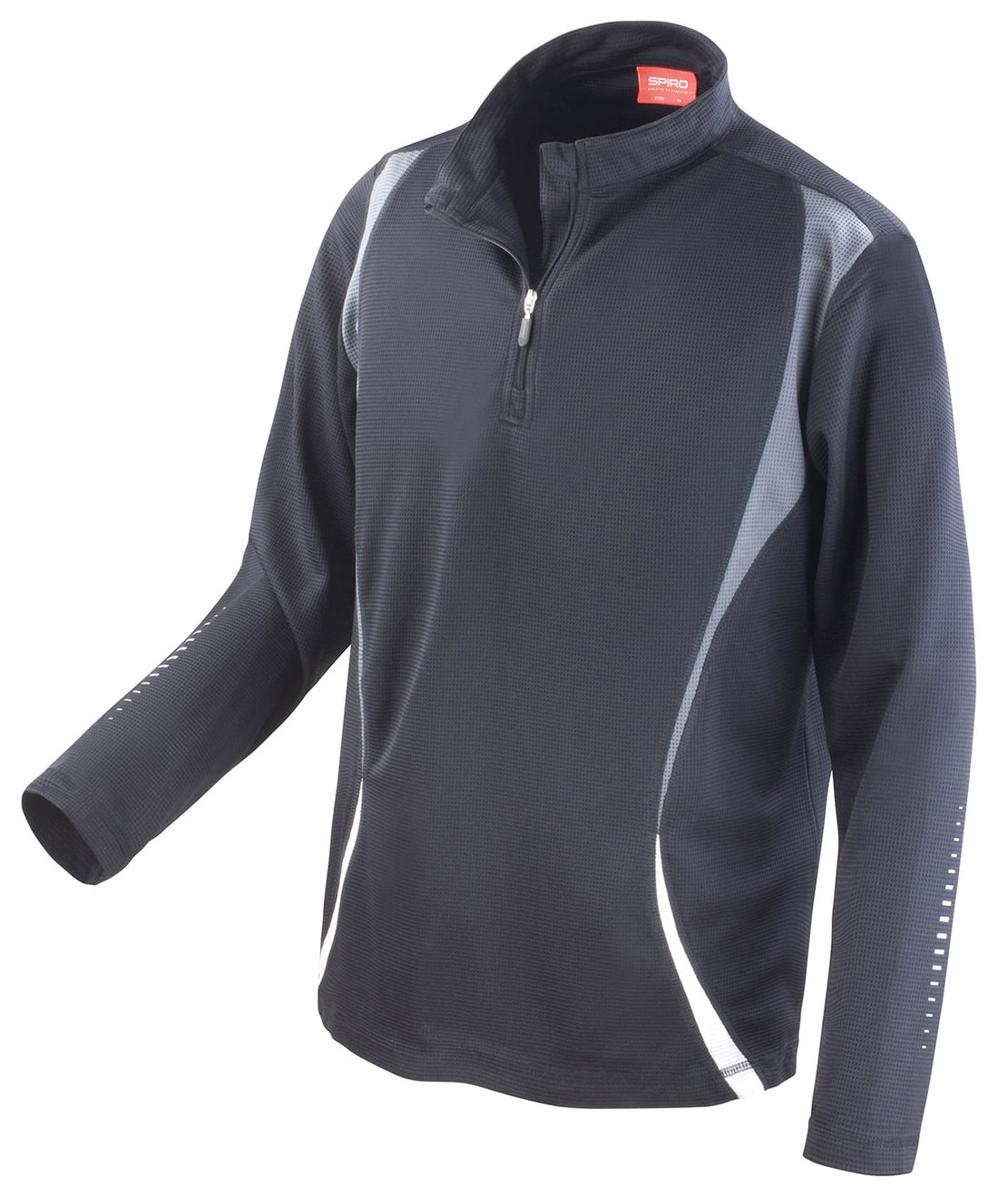 Spiro trial training top in Black/Grey/White