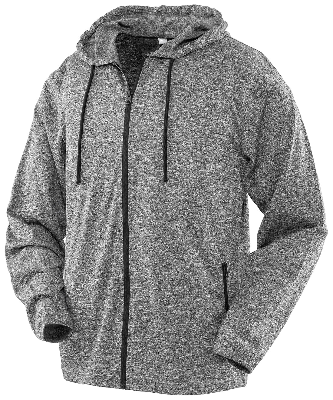 Hooded tee jacket in Marl Grey
