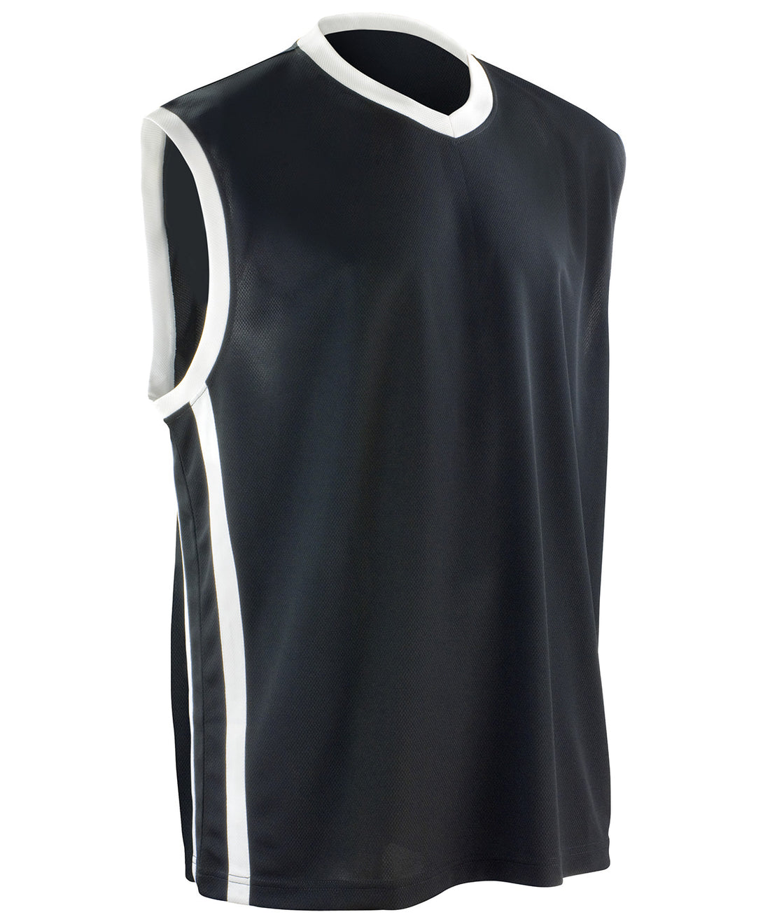 Basketball quick-dry top in Black/White