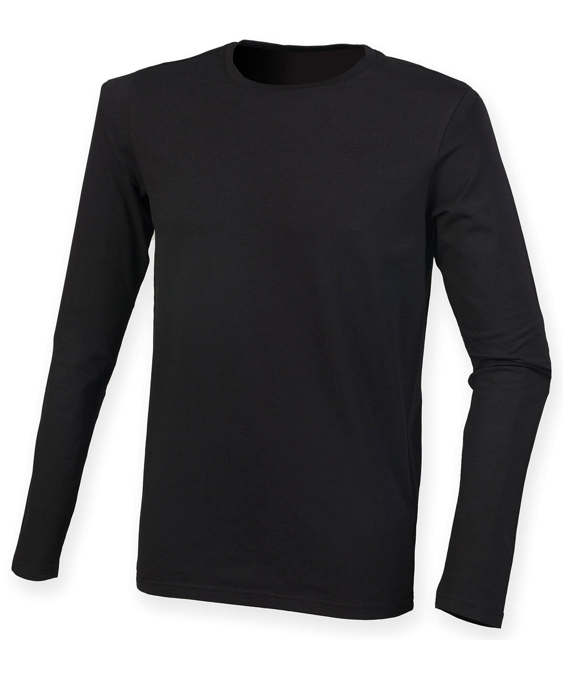 Feel good long sleeved stretch t-shirt in Black