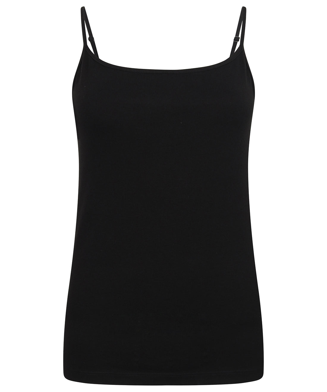 Women's feel-good stretch spaghetti vest in Black