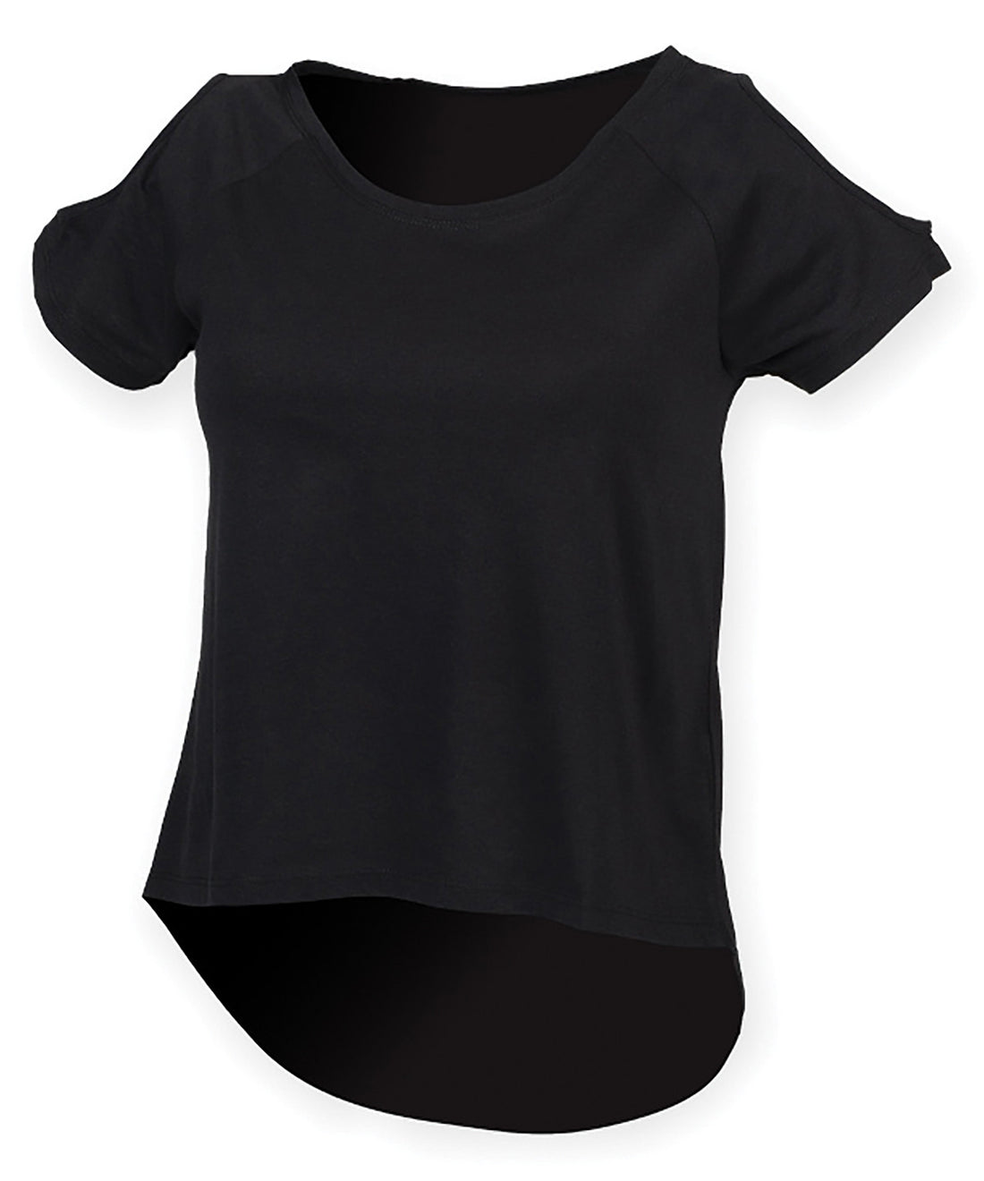T-shirt with drop detail in Black
