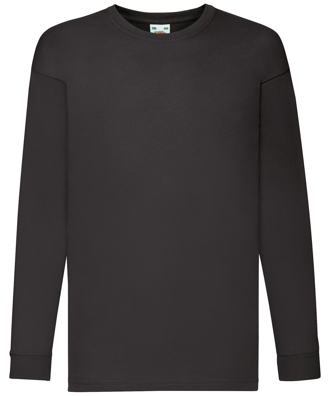 Kids long sleeve valueweight T in Black
