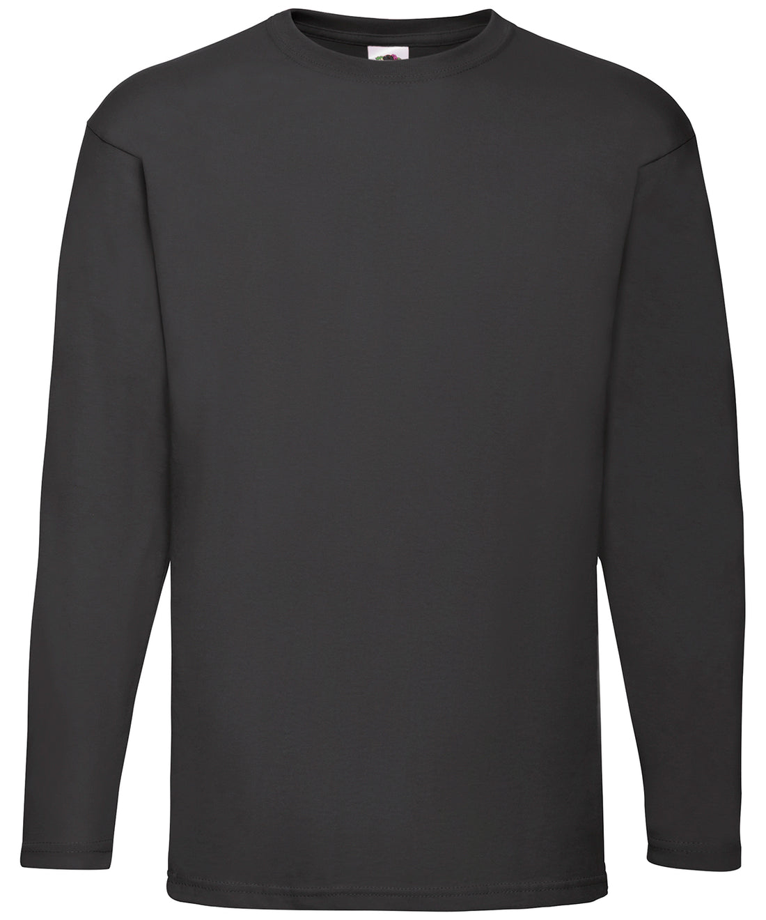 Valueweight long sleeve T in Black