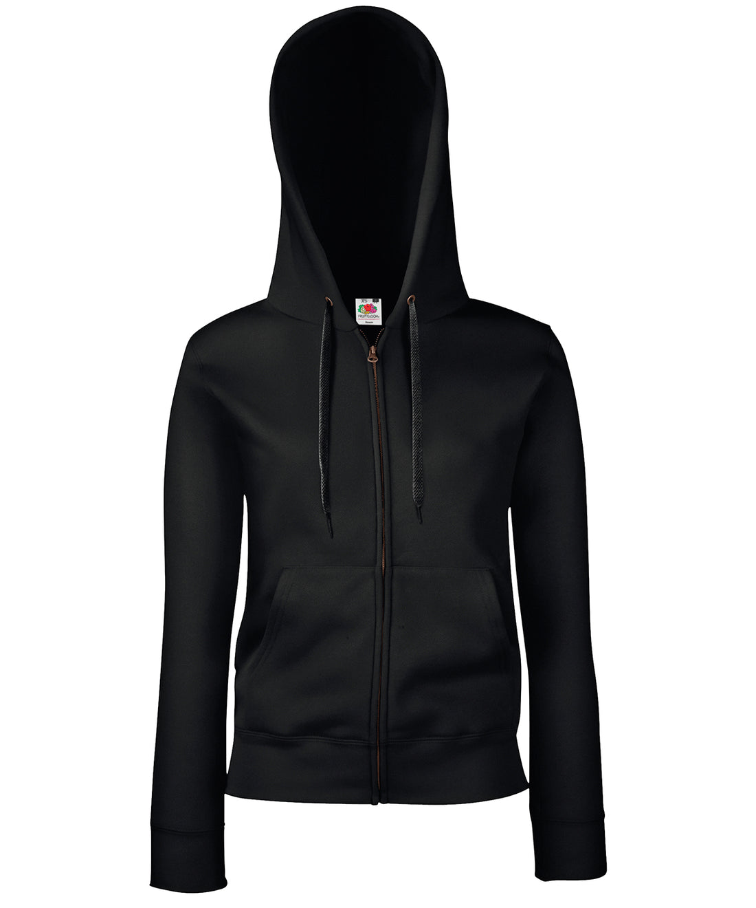 Women's premium 70/30 hooded sweatshirt jacket in Black