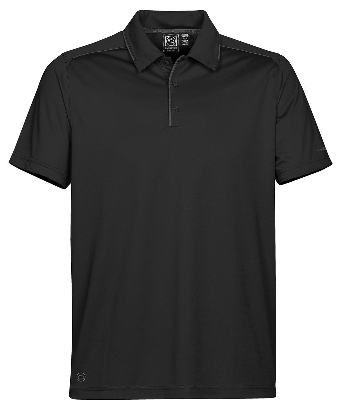 H2X Inertia performance polo in Black/Graphite