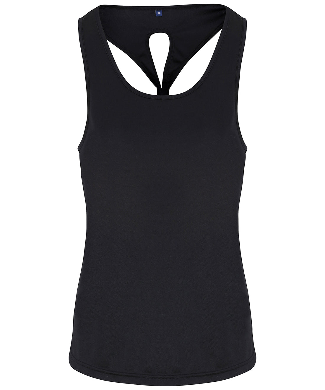 Women's TriDri® yoga knot vest in Black