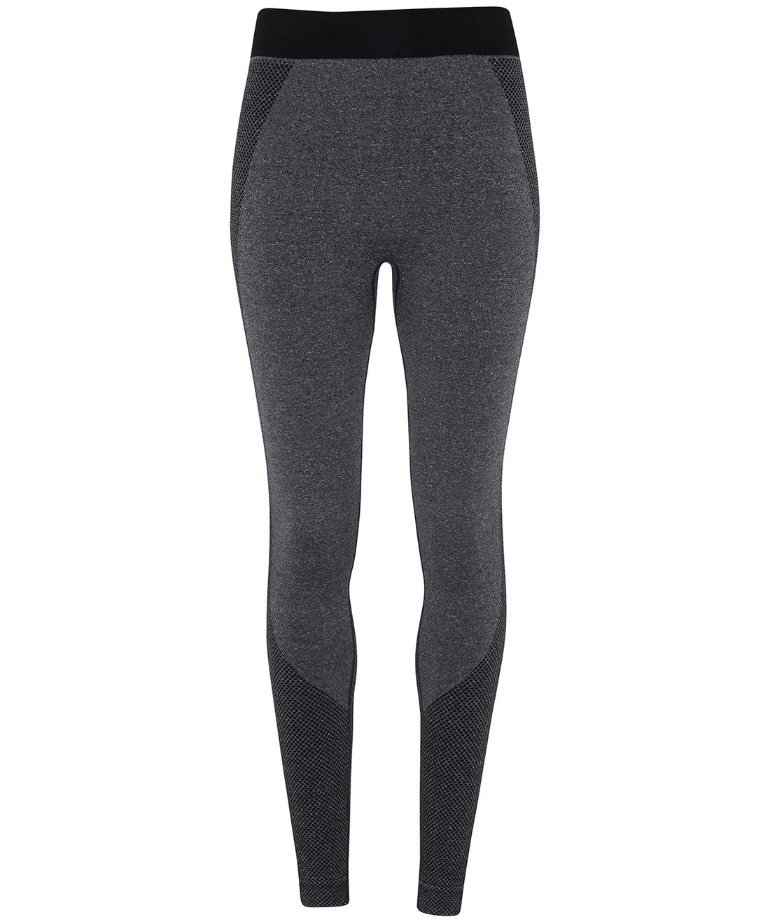 Women's TriDri® seamless '3D fit' multi-sport sculpt leggings in Black Melange