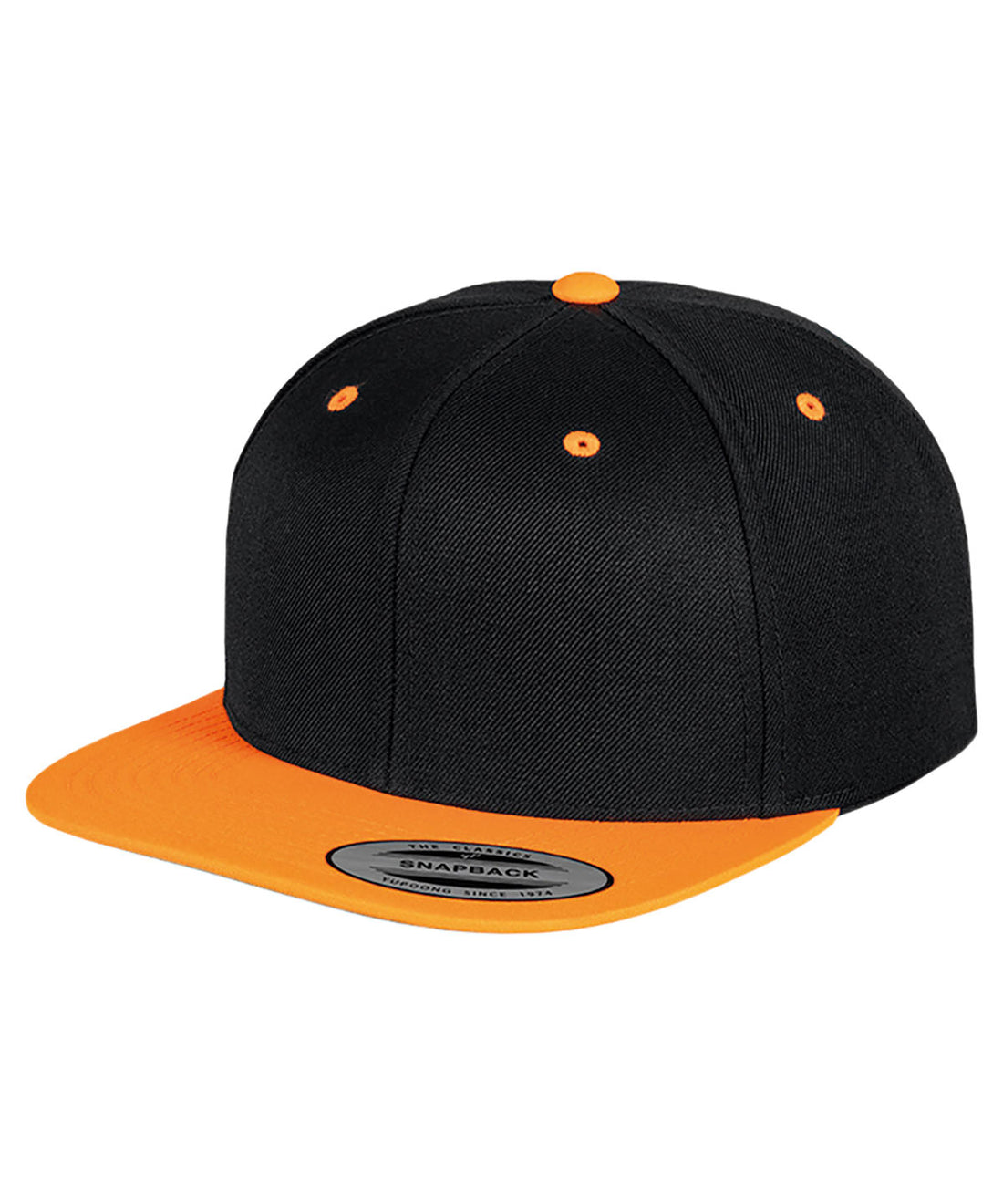 The classic snapback 2-tone  (6089MT) in Black/Neon Orange