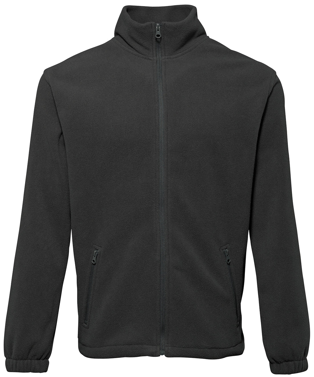 Full-zip fleece in Black