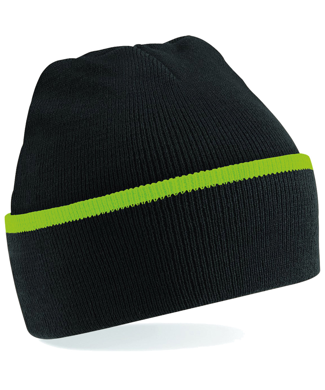 Teamwear beanie in Black/Lime Green