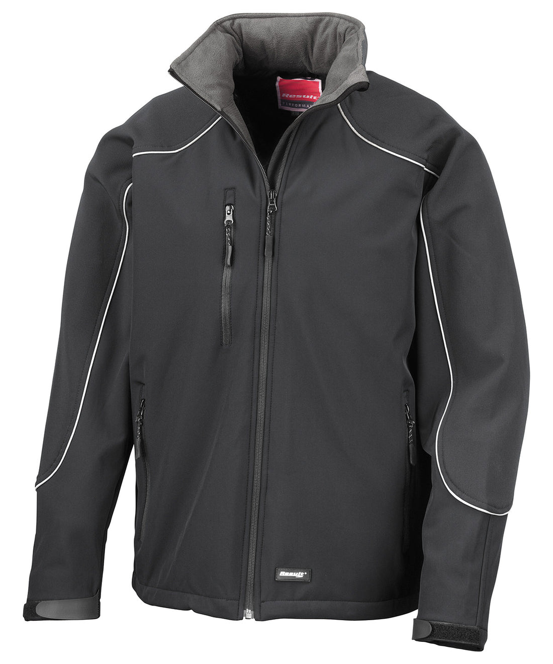 Hooded softshell jacket in Black